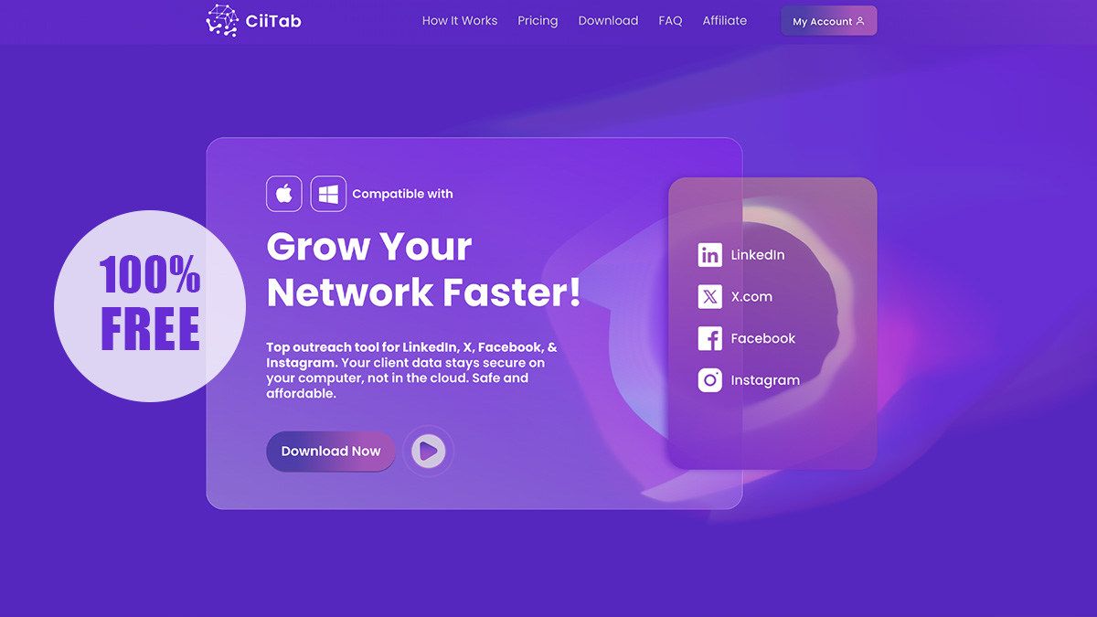 Ciitab – Desktop Social Media Automation Tool